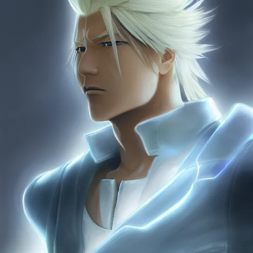 Image similar to portrait of cloud ff 7, anime fantasy illustration by tomoyuki yamasaki, kyoto studio, madhouse, ufotable, comixwave films, trending on artstation