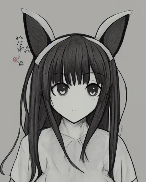 Prompt: a woman in a short dress with a cat ears on her head, a detailed drawing by kaburagi kiyokata, featured on pixiv, furry art, official art, anime, booru