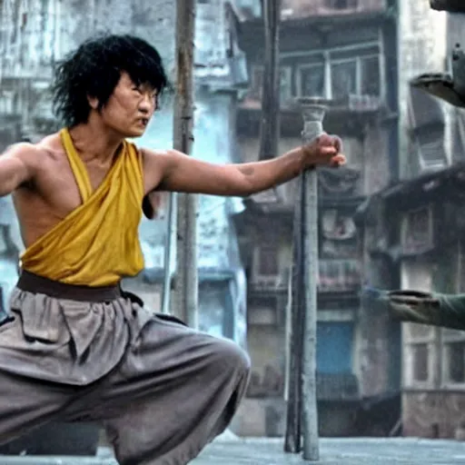 Prompt: a still from kung fu hustle