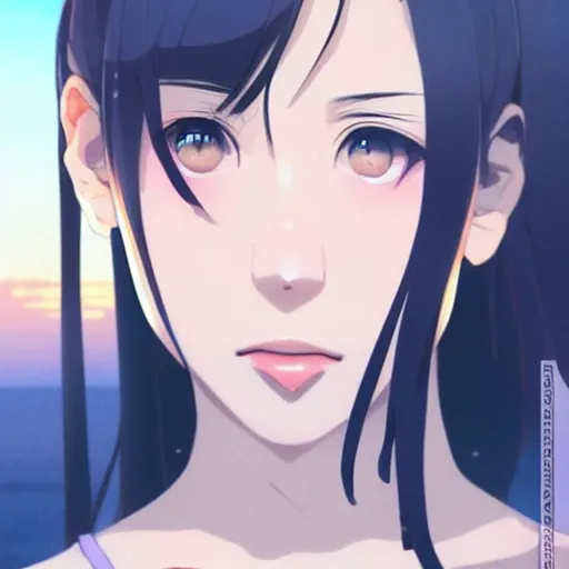 Image similar to a beautiful young japanese anime kat dennings alluring instagram model in crop top, by ilya kuvshinov and artgerm, aesthetic, gorgeous, alluring, attractive, gapmoe yandere grimdark, trending on pixiv fanbox, painted by greg rutkowski makoto shinkai takashi takeuchi studio ghibli, akihiko yoshida