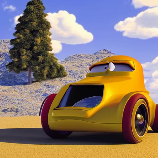 Prompt: a car designed by homer simpson. octane renderer. 8k. unreal engine