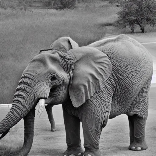 Image similar to a recursive elephant