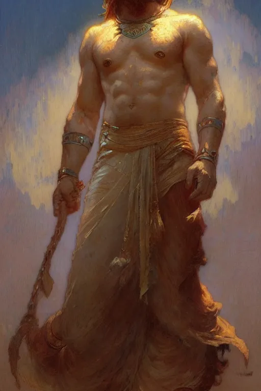 Image similar to god of moon, male character design, painting by gaston bussiere, craig mullins, greg rutkowski, alphonse mucha, trending on artstation