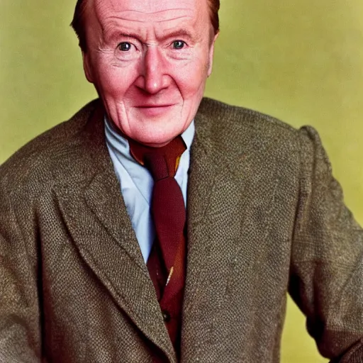 Image similar to Robert Hardy, actor, colorized