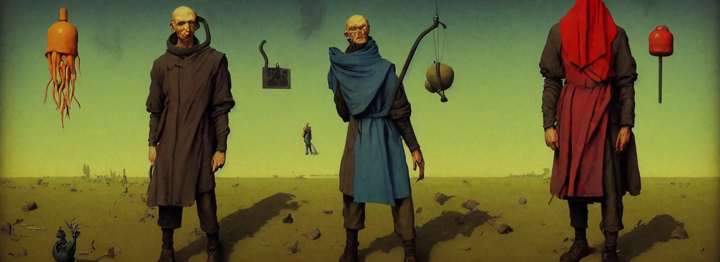 Image similar to full - body portrait surreal colorful clay fighting artstation rpg gentleman character concept art anatomy, action pose, very coherent and colorful high contrast masterpiece by norman rockwell franz sedlacek hieronymus bosch dean ellis simon stalenhag rene magritte gediminas pranckevicius, dark shadows, sunny day, hard lighting, reference sheet white! background