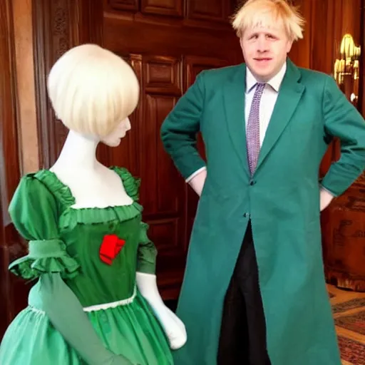 Image similar to a maid costume worn by boris johnson