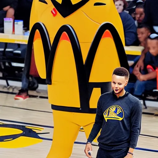 Prompt: stephen curry working for mcdonalds