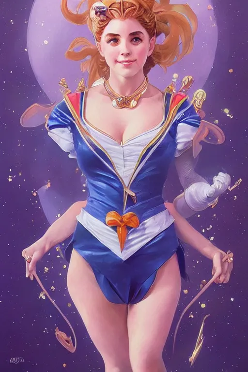 Prompt: Danny devito cosplaying as sailor moon, intricate, elegant, highly detailed, digital painting, artstation, concept art, smooth, sharp focus, illustration, art by artgerm and greg rutkowski and alphonse mucha