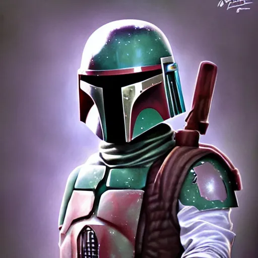 Image similar to boba fett by artgerm