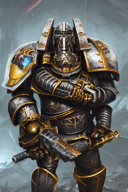 Image similar to armor portrait heros warhammer 4 0 k horus heresy fanart - the primarchs emperor by johannes helgeson animated with vfx concept artist & illustrator global illumination ray tracing hdr fanart arstation zbrush central hardmesh 8 k octane renderer comics stylized