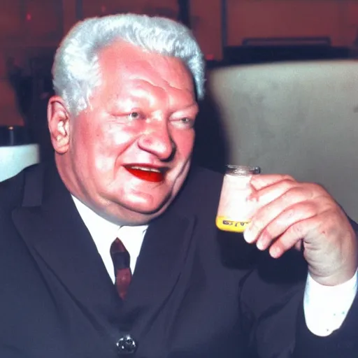 Prompt: yeltsin drink