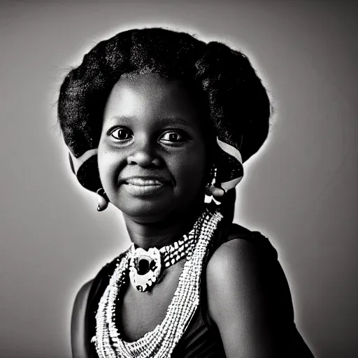 Image similar to portrait photograpy of an african disney princess by dianne arbus, monochrome, low shot, f 1. 4, ultra - detailed, 8 k