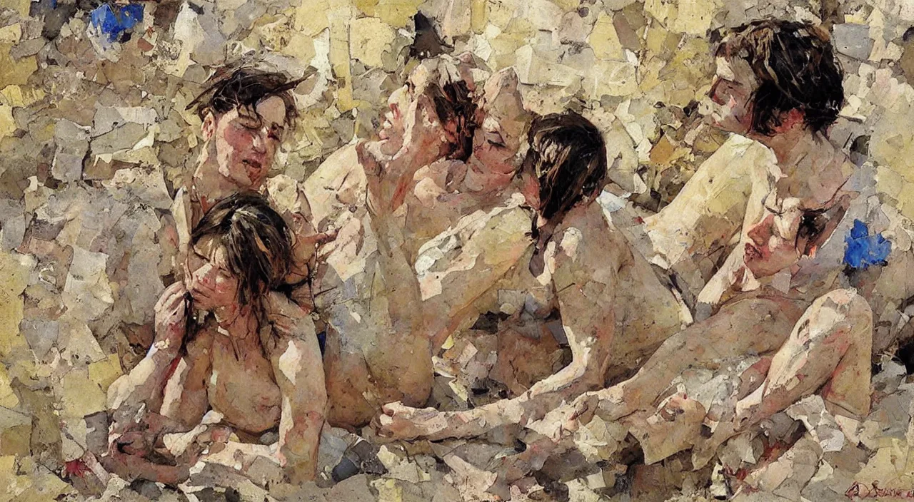 Image similar to lovers, mpainting by denis sarazhin