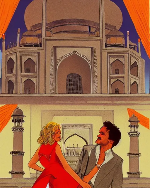 Image similar to tuesday weld visits the taj mahal by mort drucker