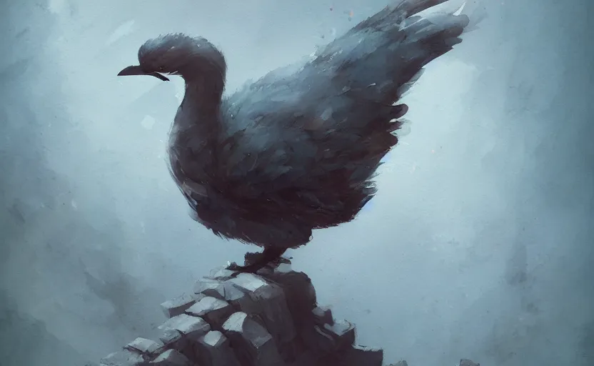 Image similar to a painting of delibirb 6 6 6 trending on artstation in the style of greg rutkowski, 3 d, watercolor