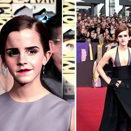 Image similar to a real image of emma watson dressed like a ninja