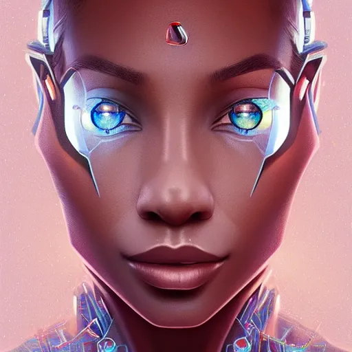 Prompt: symmetry!! solid cube of light, hard edges, product render retro - futuristic poster scifi, lasers and circuits, brown skin queen, intricate, elegant, highly detailed, digital painting, artstation, concept art, smooth, sharp focus, illustration, dreamlike, art by artgerm