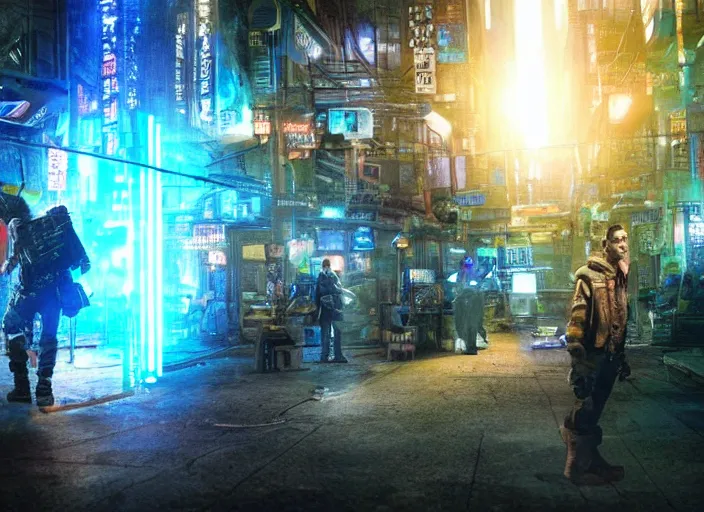 Prompt: A still from the set of Shadowrun (2023), movie film, highly detailed, HDR