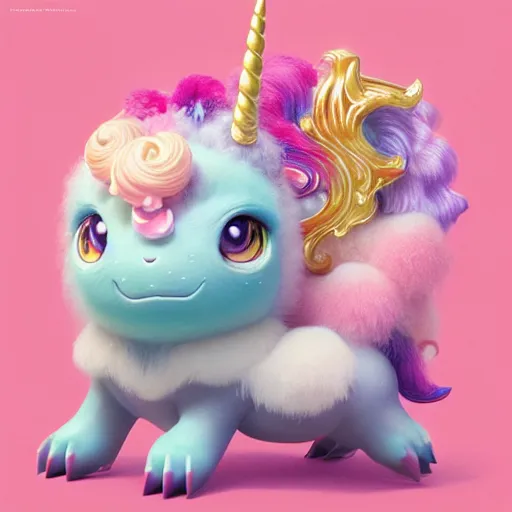 Prompt: a fluffy unicorn pokemon:: by Martine Johanna and Simon Stålenhag and Chie Yoshii and Casey Weldon and Guillermo del toro :: ornate, dynamic, particulate, pastel colors, intricate, elegant, highly detailed, centered, artstation, smooth, sharp focus, octane render, 3d