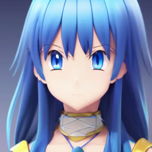 KonoSuba GIF Anime, Anime, blue, cg Artwork, face png