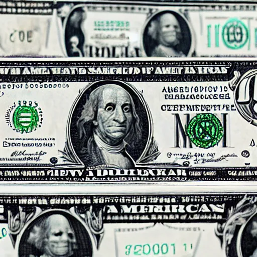 Image similar to macro photography of the American dollar bill