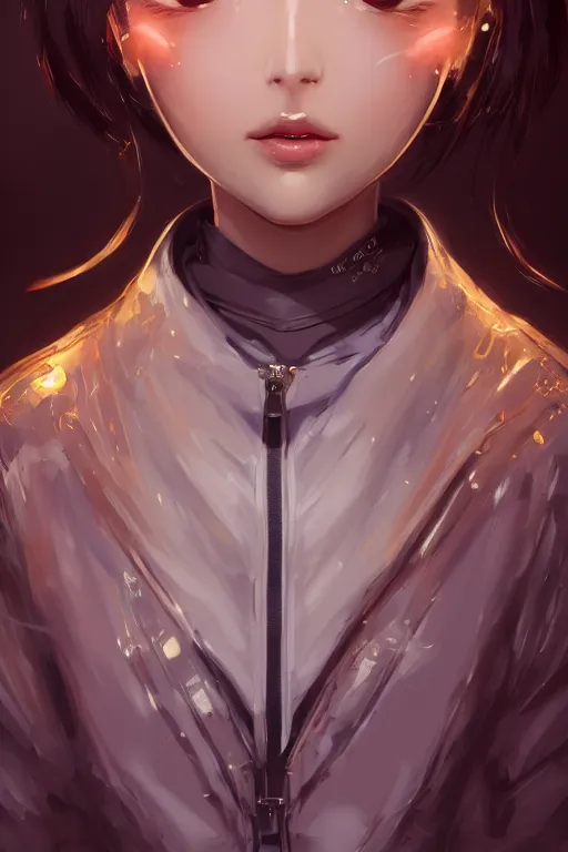 Prompt: classy elegant sophisticated very up close portrait of a cute dainty girl, cyber future jacket, ultra detailed wire decoration, big eyes, small tiger tooth ， fantasy art by nixeu and guweiz and ilya kuvshinov, sleek curves, intricate sharp focus, trending on artstation hq, deviantart, pinterest, unreal engine 5, 4 k uhd image