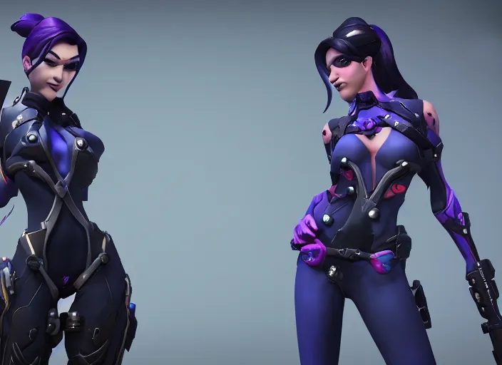 Image similar to widowmaker, overwatch, 4 k, screenshot, high detailed