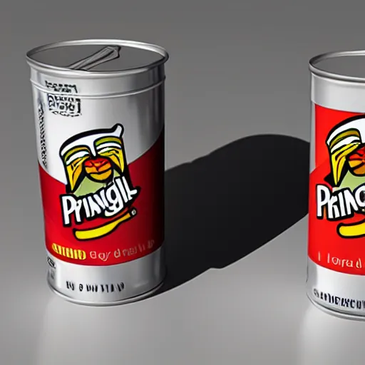 Prompt: can of pringles. hyperdetailed photorealism, cinematic lighting