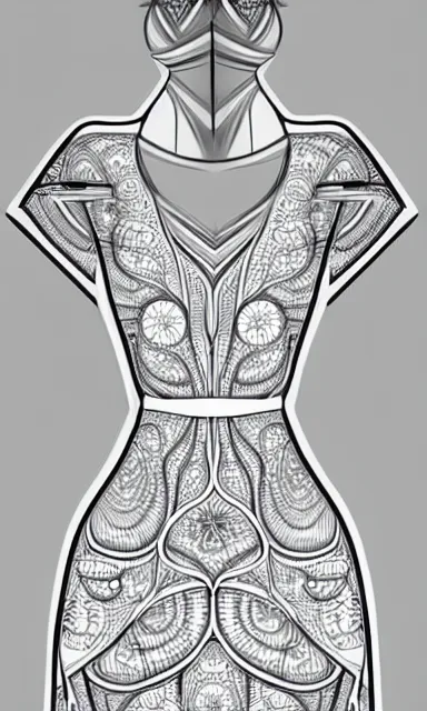 Prompt: a beautiful white summer dress, concept image, concept art, symmetry, illustration, trending on pintrest