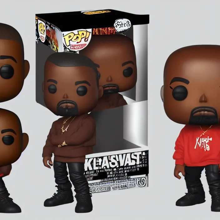 Image similar to Kanye West, A Funko Pop Figurune of Kanye West, figurine, detailed product photo