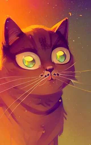 Image similar to cute cat, by victo ngai and andreas rocha and greg rutkowski, trending on artstation, unreal engine, 8 k hd wallpaperjpeg artifact, blur, artfact