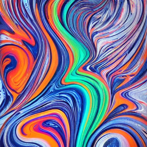 Image similar to acrylic paint marbling by maalavidaa