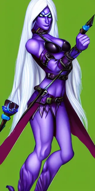 Prompt: D&D style drow fighter, photorealistic
