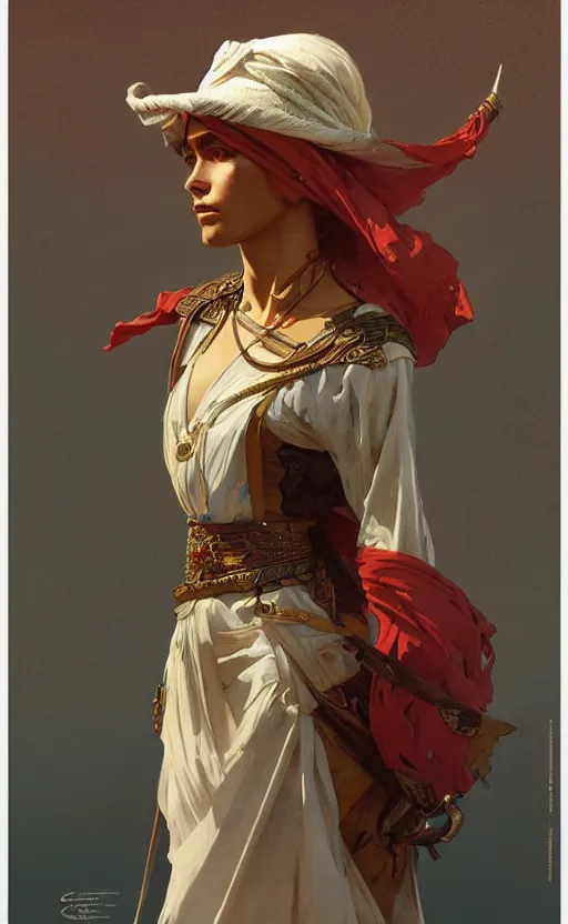 Image similar to a personification of the country Oman, highly detailed, digital painting, artstation, concept art, sharp focus, illustration, art by greg rutkowski and alphonse mucha