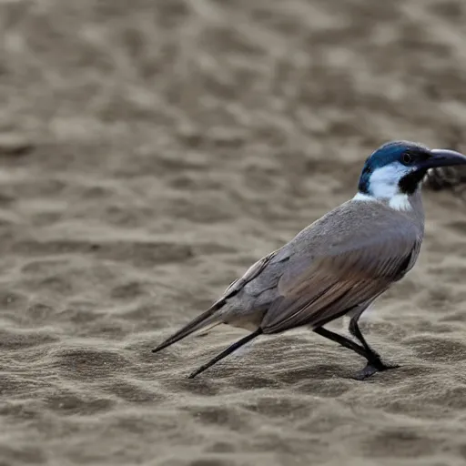 Image similar to photograph of a bird with its face right next to the camera