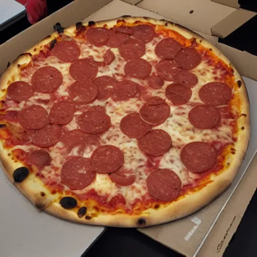 Image similar to pizza on the moon