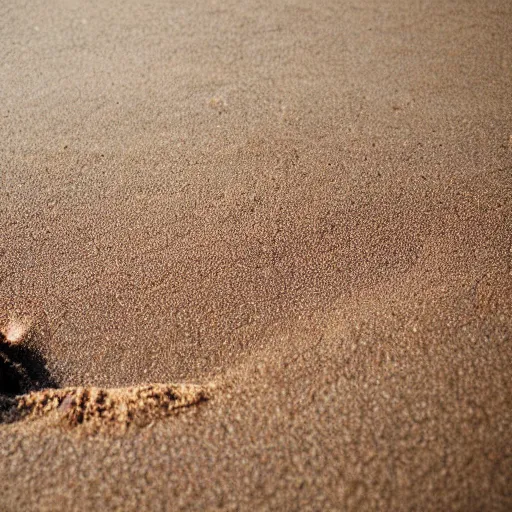 Prompt: someone spilled coffee on the sand