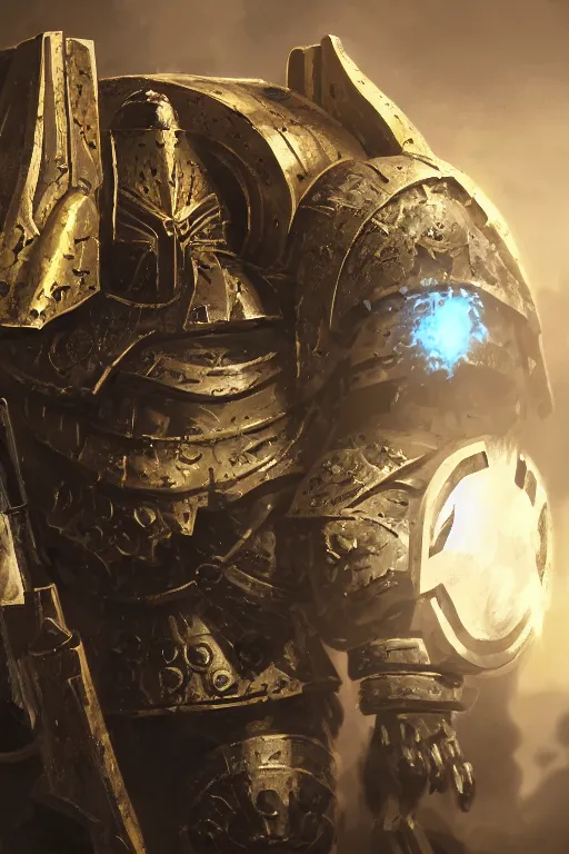 Image similar to armor portrait heros warhammer 4 0 k horus heresy fanart - the primarchs emperor by johannes helgeson animated with vfx concept artist & illustrator global illumination ray tracing hdr fanart arstation zbrush central hardmesh 8 k octane renderer comics stylized