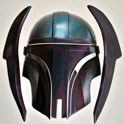 Prompt: a mandalorian mask symmetric