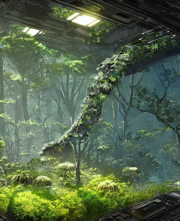 Image similar to intricate transparent clear see - through image of forge, lush botany, futuristic environment, ultra realistic, concept art, psychedelic, photorealistic, octane render, 8 k, unreal engine. art by nori inoguchi and sam kaplan and zachary goulko and christopher marley