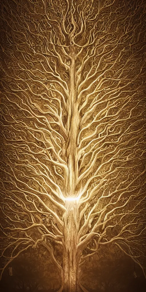 Prompt: Tree of life, 8k texture, HD, Noah Bradley, otherworldly, Exquisite detail, post processed, cinematic lighting, intricate, post-processing, clean, noise reduction, elegant, ornate, luxury, elite, zen, epic