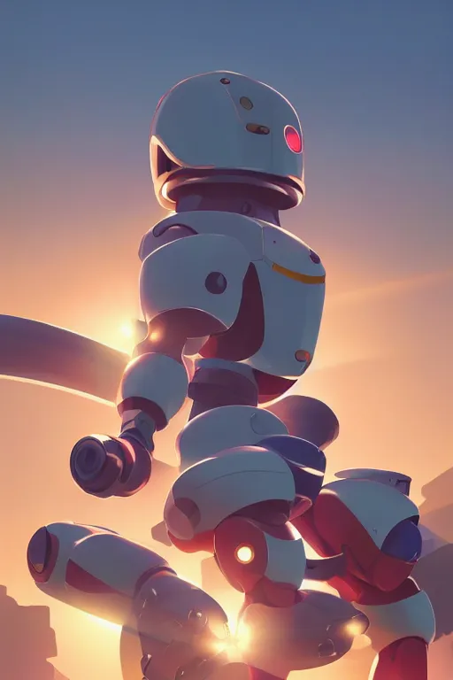 Image similar to metabots medabots medarotto medarot robot minimalist comics, behance hd by jesper ejsing, by rhads, makoto shinkai and lois van baarle, ilya kuvshinov, rossdraws global illumination ray tracing hdr radiating a glowing aura