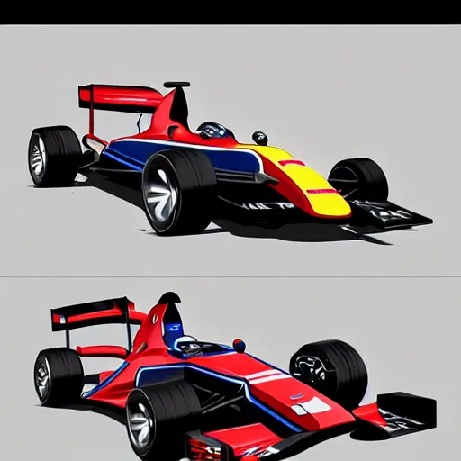 Image similar to dynamic formula one cars concept, digital art trending on artstation and behance