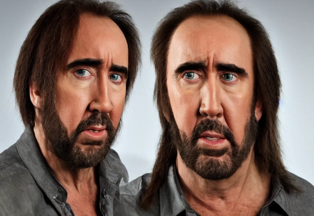 Image similar to nicholas cage as a caveman