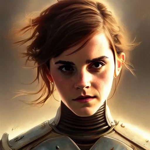 Prompt: beautiful Emma Watson in a Power Armor, western, closeup, D&D, fantasy, intricate, elegant, highly detailed, digital painting, artstation, concept art, matte, sharp focus, illustration, art by Artgerm and Greg Rutkowski and Alphonse Mucha