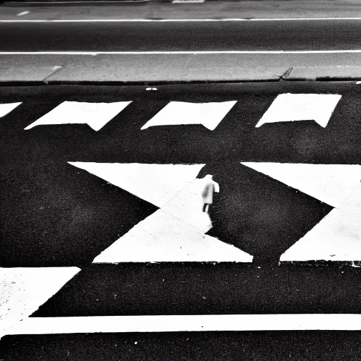 Image similar to living cactus crossing the street, greyscale, 4 k