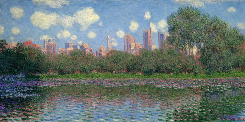 Image similar to orlando florida painting by claude monet, detailed, award - winning, coherent