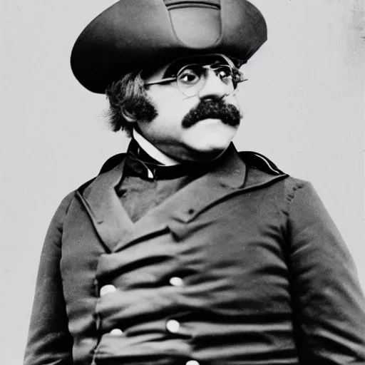 Image similar to portrait photograph of Danny DeVito as a Civil War confederate general