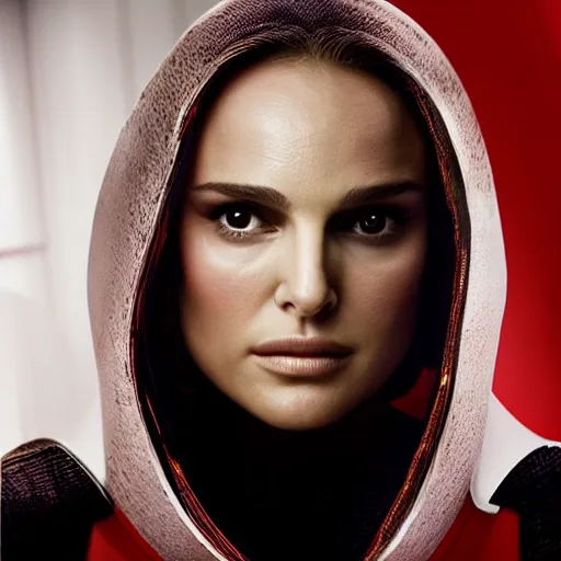 Image similar to Natalie Portman in Star Trek, (EOS 5DS R, ISO100, f/8, 1/125, 84mm, postprocessed, crisp face, facial features)