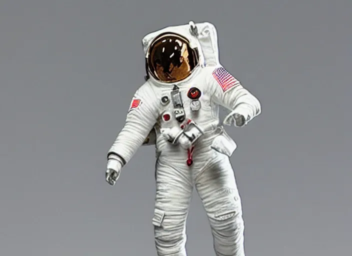 Prompt: Image on the store website, eBay, Full body, 80mm resin figure of a detailed astronaut
